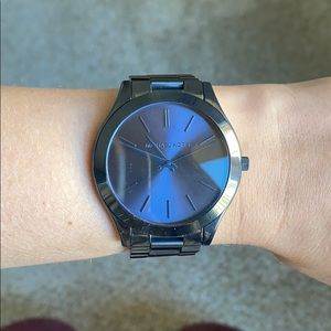 Blue/Gunmetal MK Watch